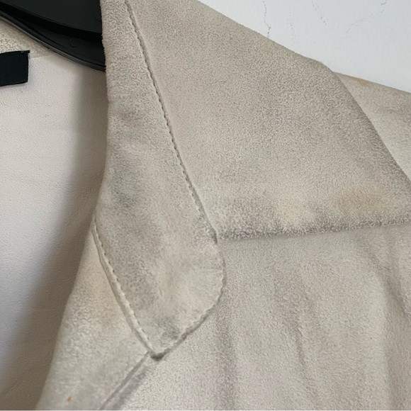 Gucci Silver Tone Bar Pin with Suede Shirt - Picture 9 of 16